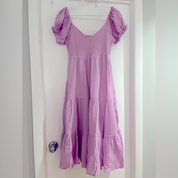 Purple Off the Shoulder Dress, Size Medium - Picture 2 of 3